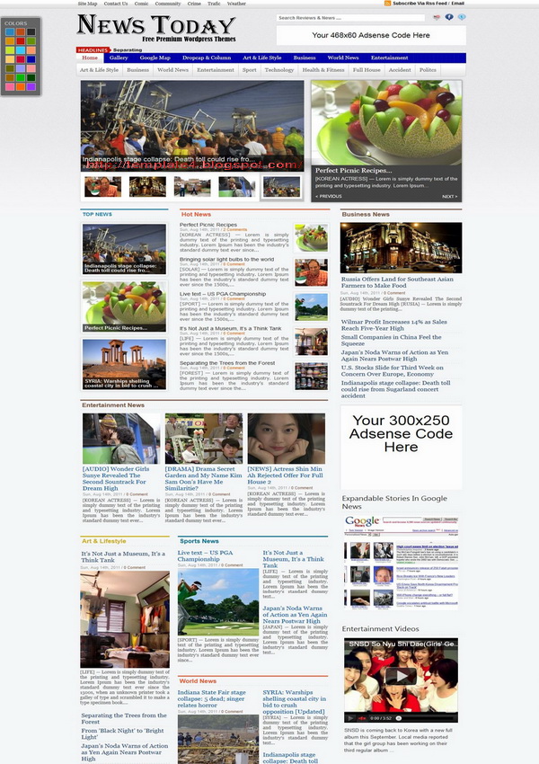 News Today WordPress Theme