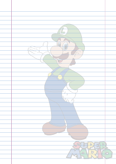 Folha Papel Pautado Luigi em PDF para imprimir folha A4