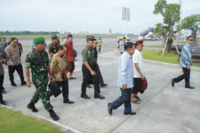 Pangdam Sambut Di Bandara I Gusti Ngurah Rai Wakil Presiden RI Tiba Di Bali