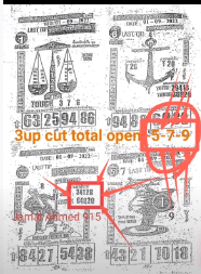 Thailand Lottery 3UP VIP Cut Total Open 16-09-2022-Thailand Lottery 100% sure number 16/09/2022