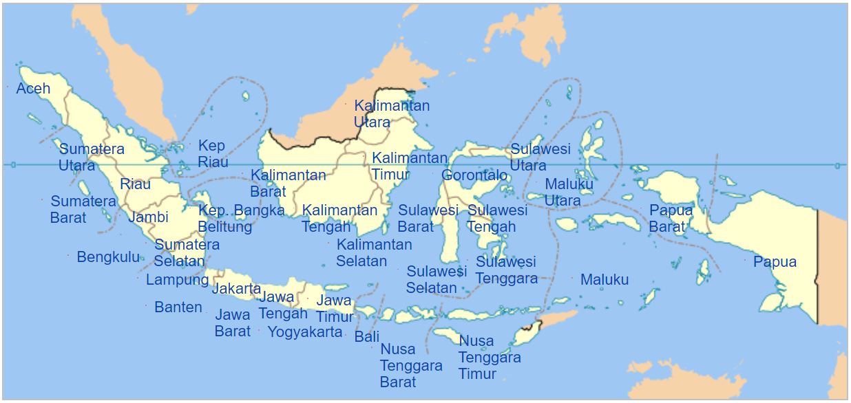 34 Provinsi di Indonesia Lengkap Peta Wilayah dan 