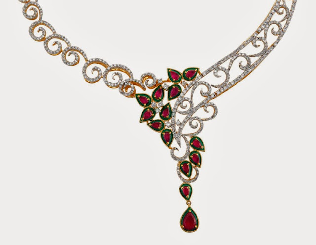 Stunning Semi-precious Ruby & Emerald Cz Set