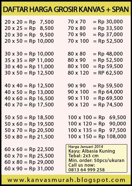 Jual Kanvas  Lukisan Murah Kanvas  Meteran dan jual span kayu