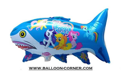 Balon Foil Karakter Ikan Hiu Motif MY LITTLE PONY