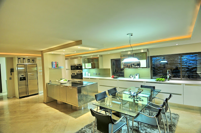 Picture of modern dining table in the kitchen