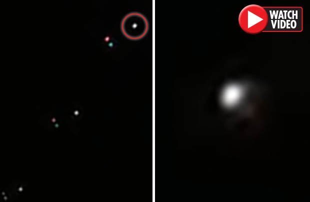 Il video bizzarro afferma essere "una formazione di elicotteri militari che inseguono un UFO" attraverso il cielo.