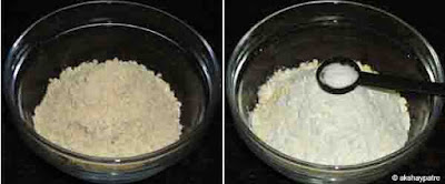 besan and rice flour mixed