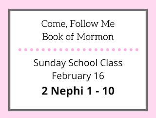 Book of Mormon Chapters for Sunday School Class Feb 2020