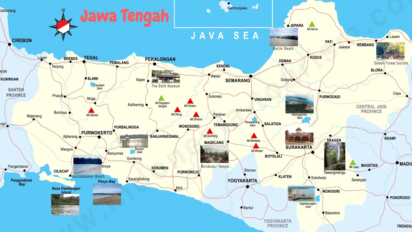  Peta  Jawa  Tengah  dan Nama Kabupaten dan Kota HD 