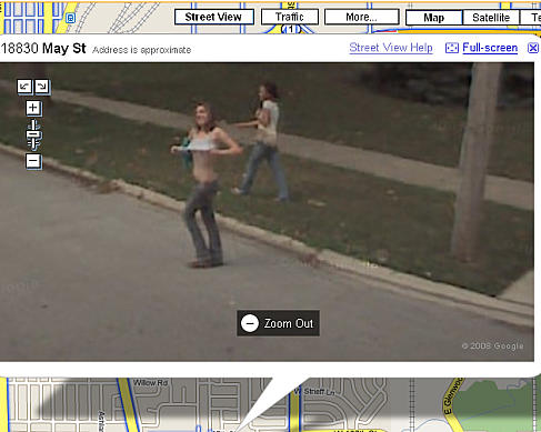 Google Street View Funny Images on Google Street Views   Privacy Invansion