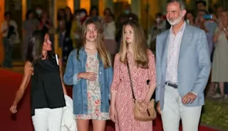 King Felipe VI of Spain and his family attend flamenco show in Madrid