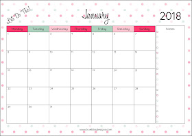 printable calendars 2018