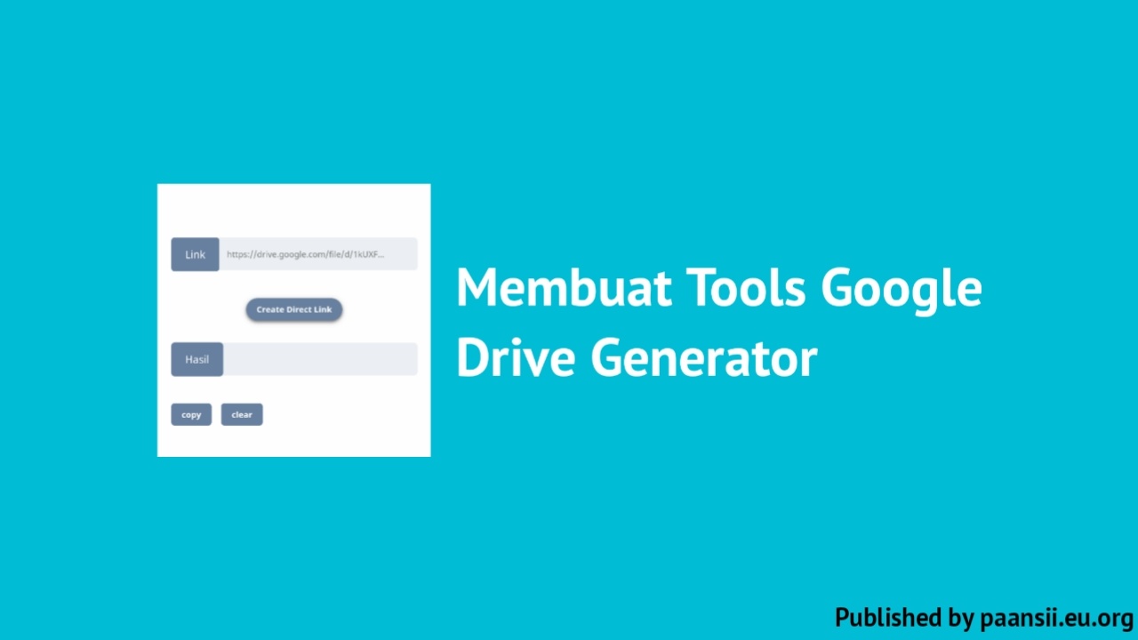 Membuat Tools Google Drive Generator