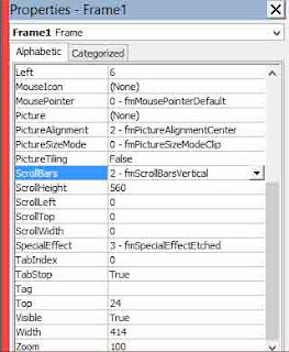 Menambahkan ScrollBars Halaman Pada Userform VBA Excel