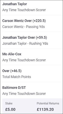 MNF Week 5 2021 Bet Builder