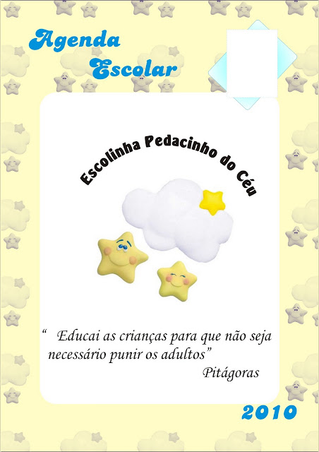 Agenda Escolar Personalizada Pedacinho do Céu 2010 - 2012