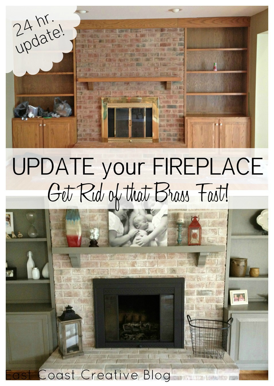 Brass Fireplace Update - East Coast Creative Blog