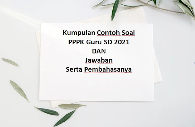 Contoh Soal PPPK Guru SD 2021 dan Jawaban Part 2