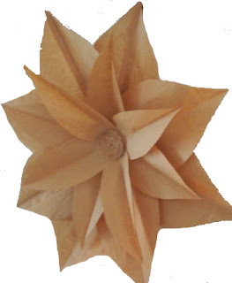 Brown paper  flower