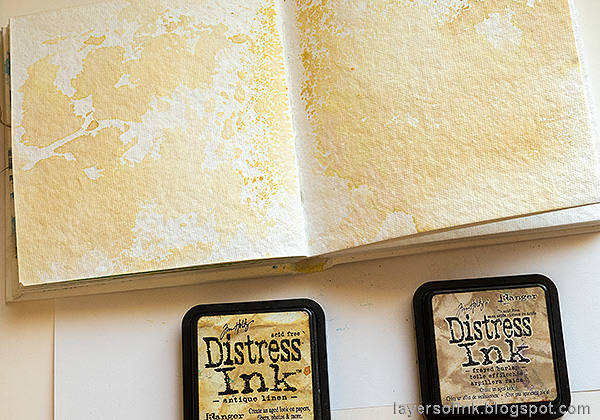 Layers of ink - Folk Art Flowers Art Journal Tutorial - Layers of ink