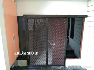 Pintu Expanda Aluminium Geser pemasangan di Rumah Bu Henny Kalibata Jakarta