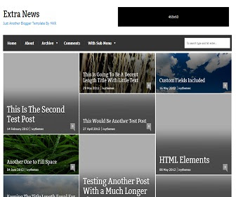 Free Blogger Themes 2014 - Extra News Blogger Template 2014 