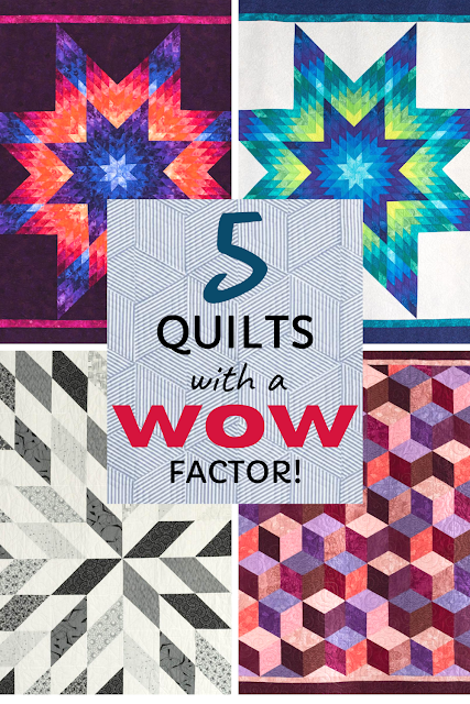 Five quilt kits with a WOW factor! Find all the kits on Bluprint!