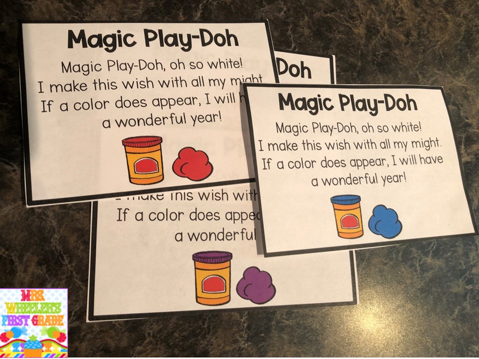 Magic Playdoh - First Day Fun {Free Printables}
