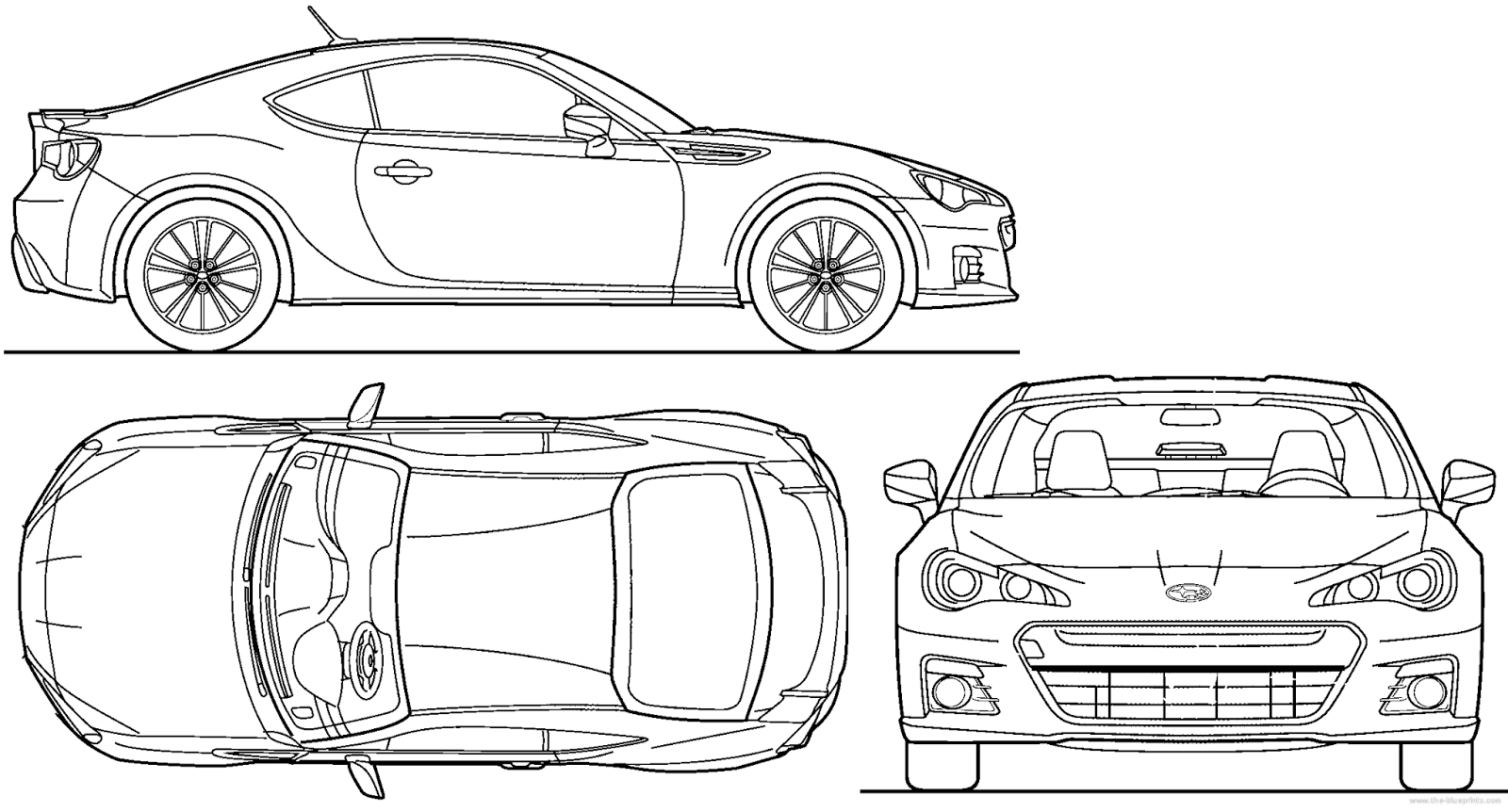 Download CGfrog: Most Loved Car Blueprints for 3D Modeling
