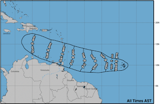 Se proyecta que la tormenta Gonzalo pase por Barahona entre el lunes o el martes 