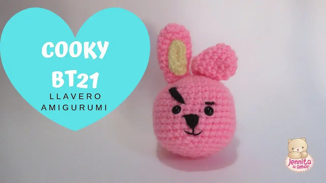 Llavero Cooky BT21 a crochet