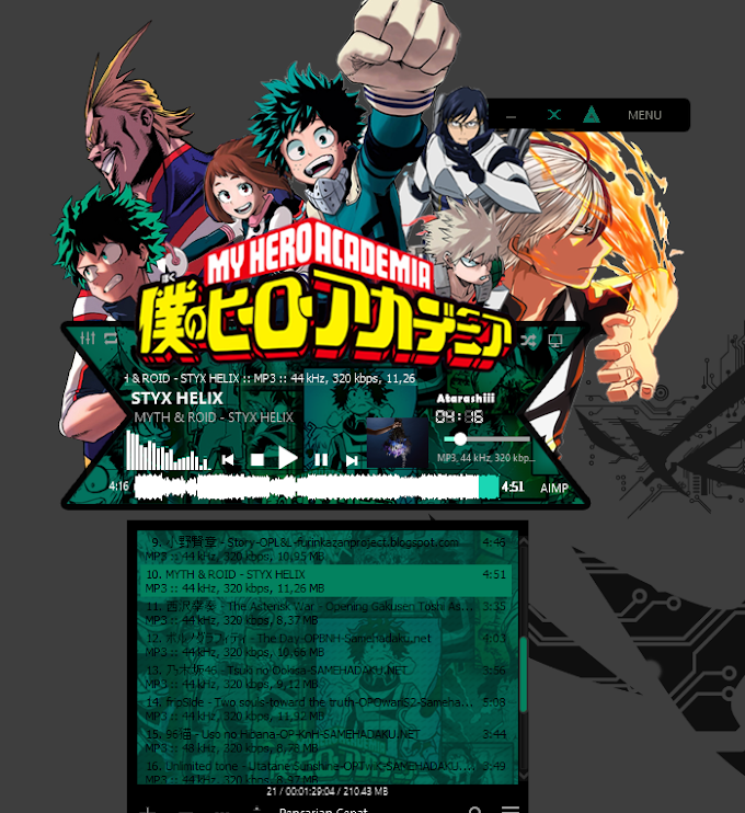 Download Skin AIMP4 - Anime Boku no Hero Academia