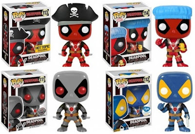 New Retailer Exclusive Deadpool Pop! Vinyl Figures by Funko - Hot Topic Exclusive Pirate Deadpool, Target Exclusive Bath Time Deadpool, GameStop Exclusive X-Force “Two Swords” Deadpool & FYE Exclusive X-Men “Thumbs Up” Deadpool