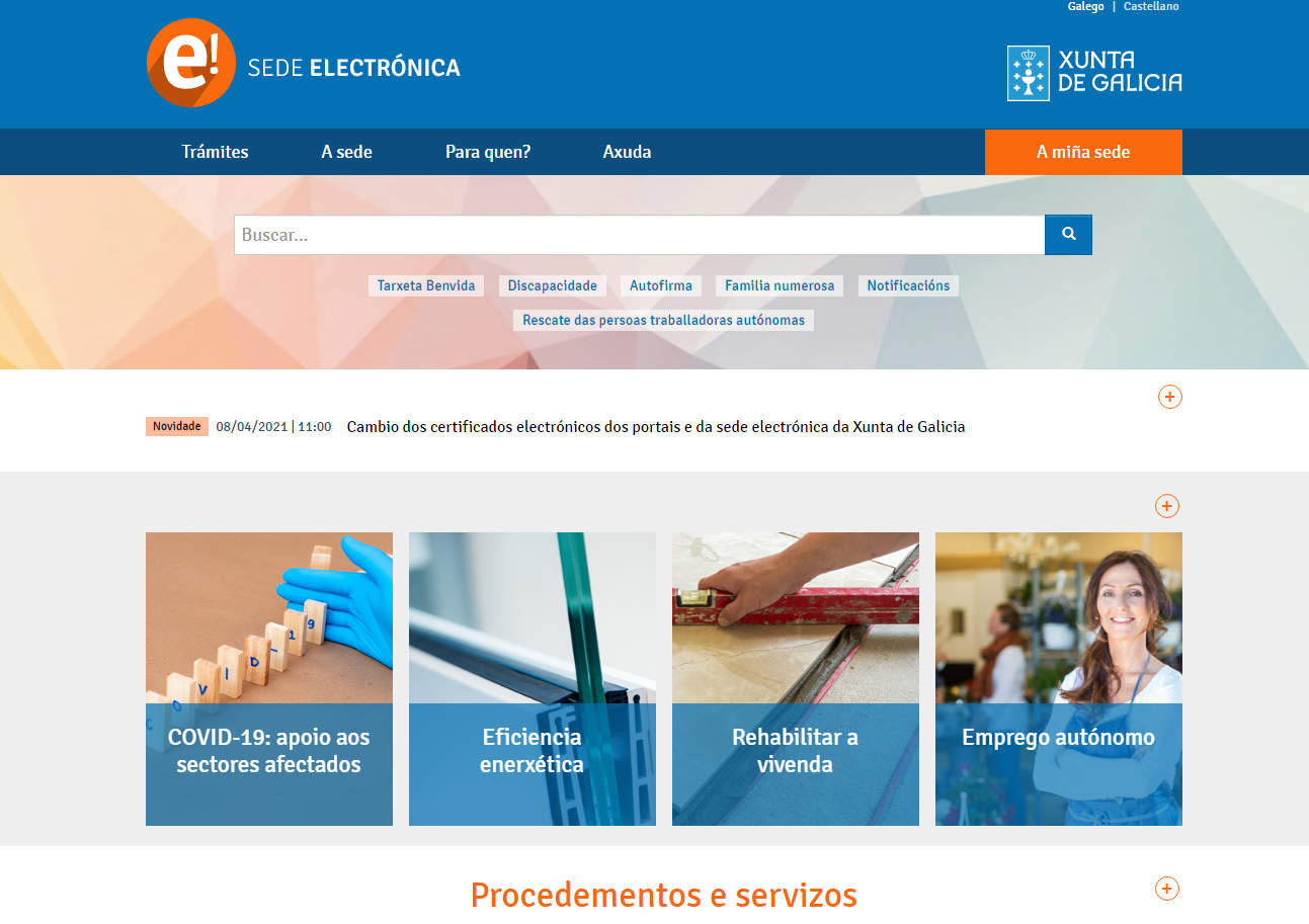 Cómo entrar en la Sede Electrónica de la Xunta de Galicia sin colas