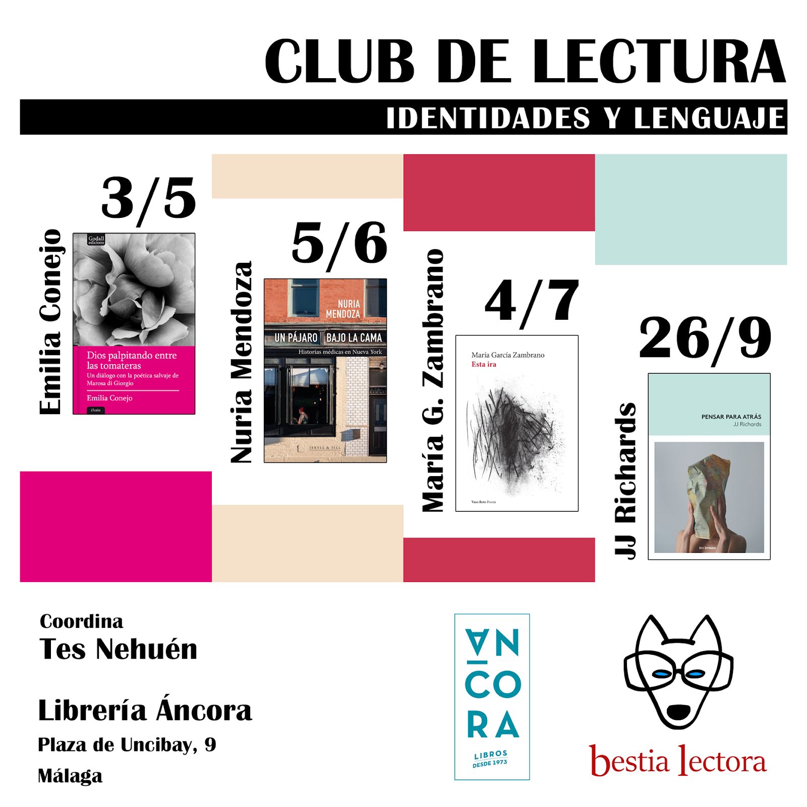 Cartel del club de lectura de Bestia Lectora