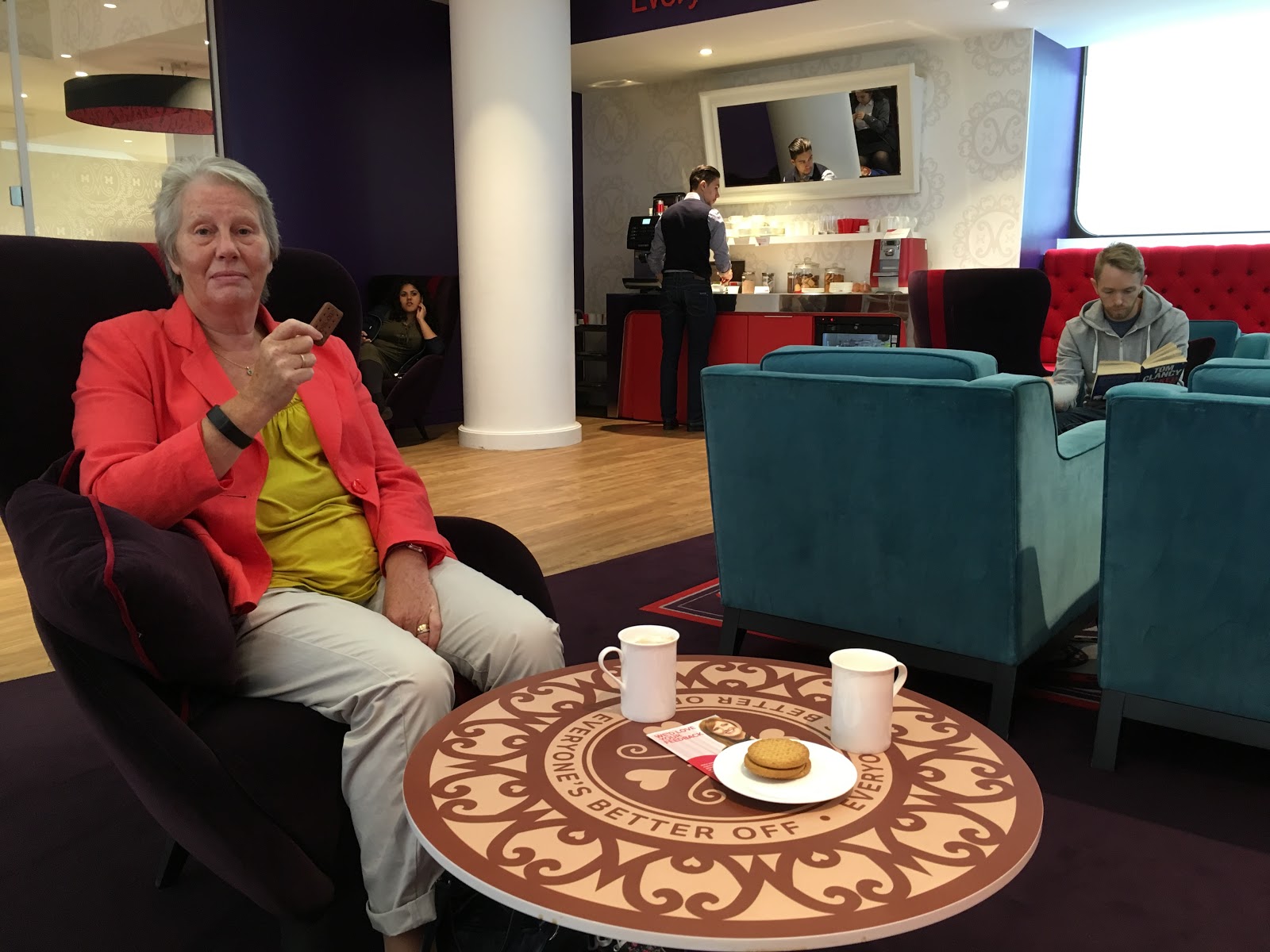 The Travels Of Le Randonneur July 2017 - complementary virgin money lounge on haymarket where free tea coffee and biscuits are available together with free wi fi to use either your own tablet