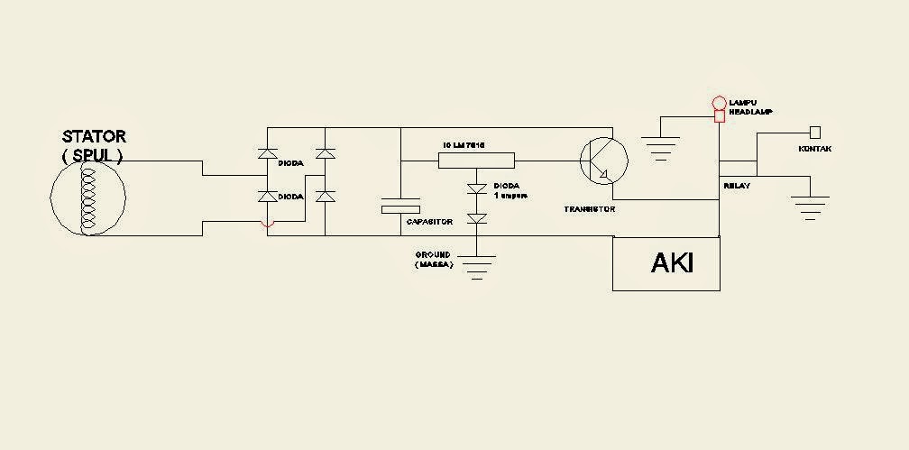  Rangkaian Penyearah DC Kiprok Regulator Sepeda Motor Kre 