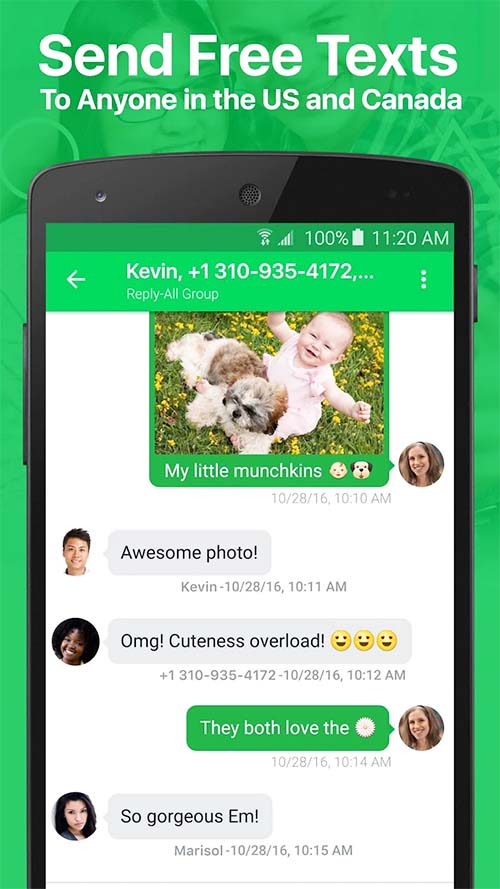 TextPlus Text Message + Call app: free texting and calling a1