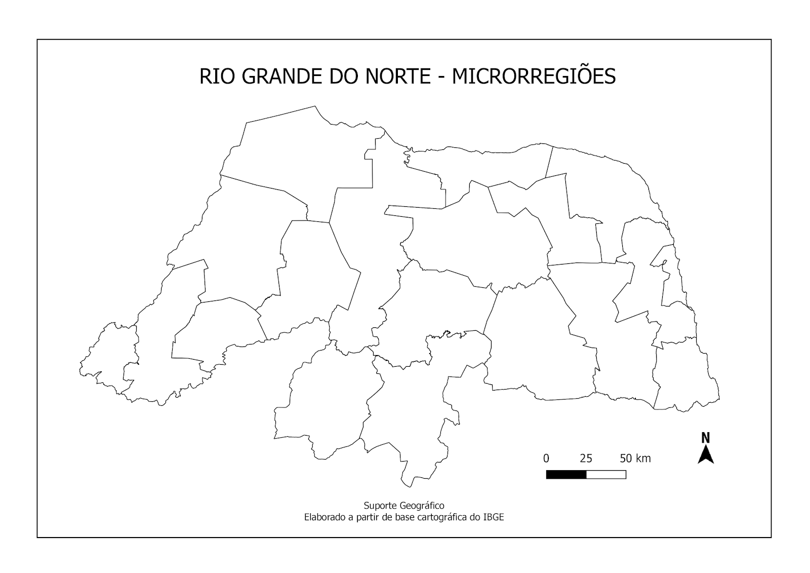 Mapa Microrregioes Do Rio Grande Do Norte Para Colorir Em Pdf Suporte Geografico