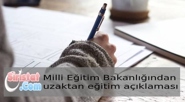 Milli Eğitim Bakanlığından uzaktan eğitim açıklaması