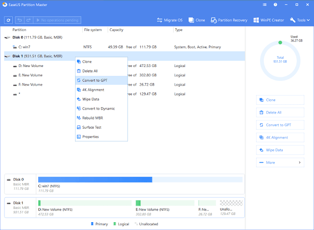 Convert Hardisk Dengan EaseUS