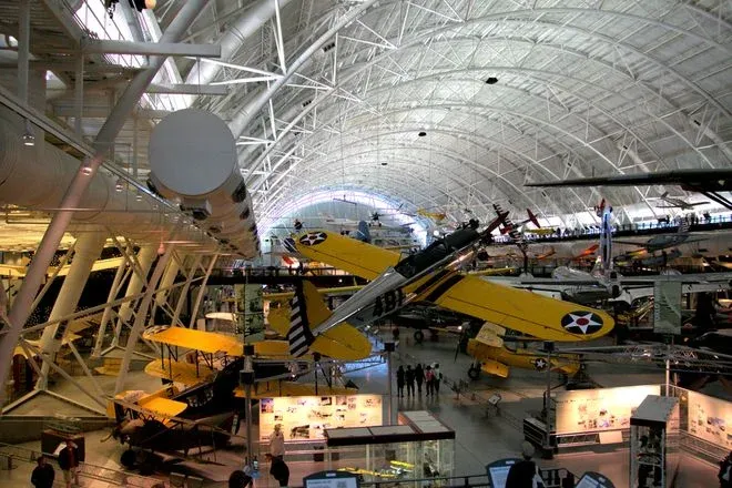 Chantilly, Virginia / USA -May 19 2018: Smithsonian National Air and Space Museum Steven F. Udvar-Hazy Center