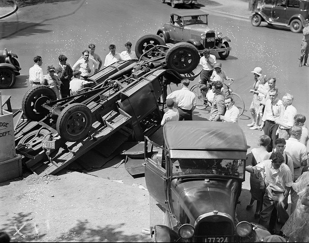 1931 - Car accident that killed one and injured several people.