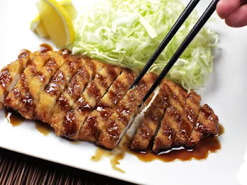 Tonkatsu is a traditional Japanese dish made from breaded pork, then deep-fried in oil, usually served with cabbage. for those of you who are Muslim you should replace it with chicken meat.