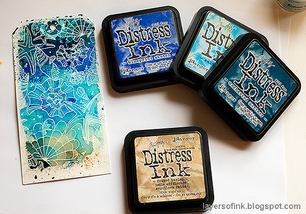 Layers of ink - Calm and Stormy Seas Tag by Anna-Karin Evaldsson.