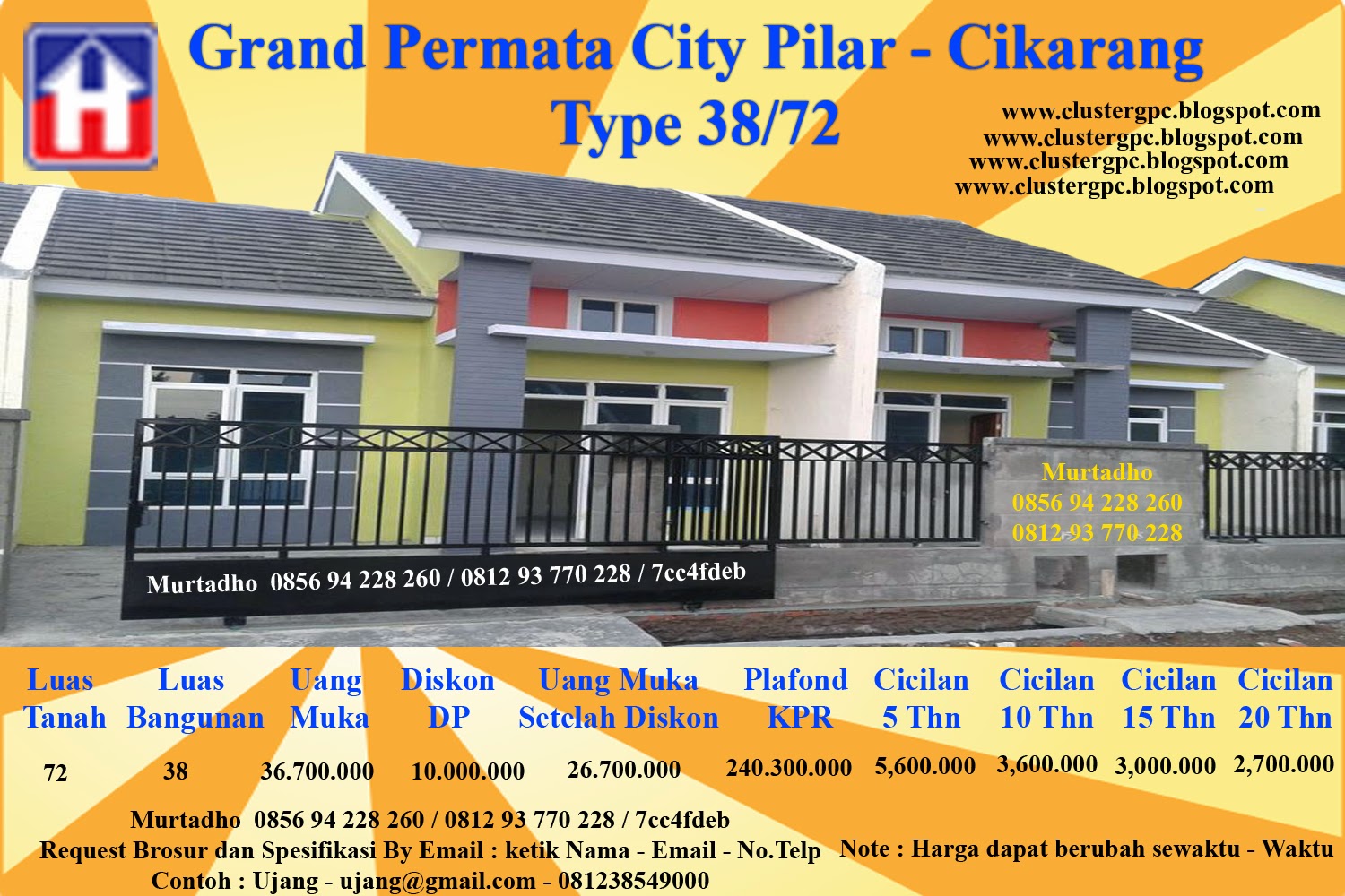 Perumahan Cluster Cikarang: Grand permata City