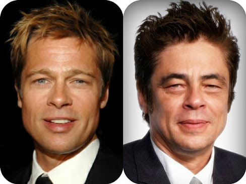 LookaLike - Brad Pitt and Benicio Del Toro looks like Hollywood Handsomeness Hotline within Heart