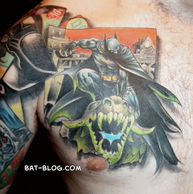 ART: The Most Elaborate BATMAN COMIC BOOK TATTOO I Have Ever Seen!