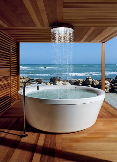 Seaside Overhead Shower Bath, Italy