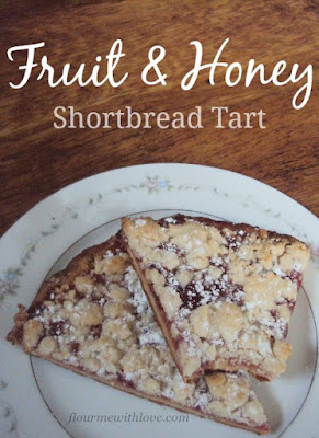 Fruit & Honey Shortbread Tart; flourmewithlove.com
